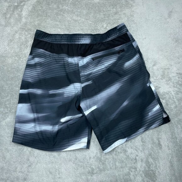 Speedo Mens Swim Shorts Gray Geometric Print Size Medium a0708 - Picture 5 of 6